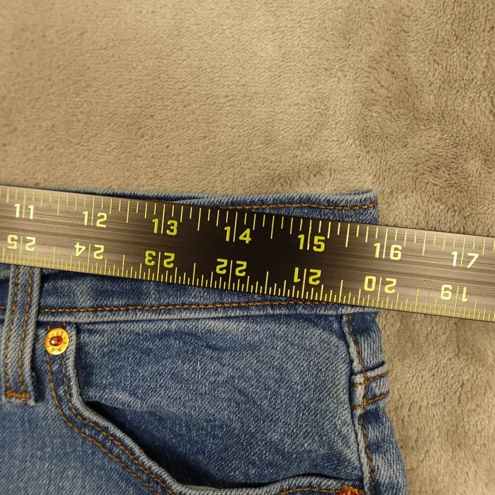 Levi's jeans wedgie straight women's 32 light wash blue red tab‎